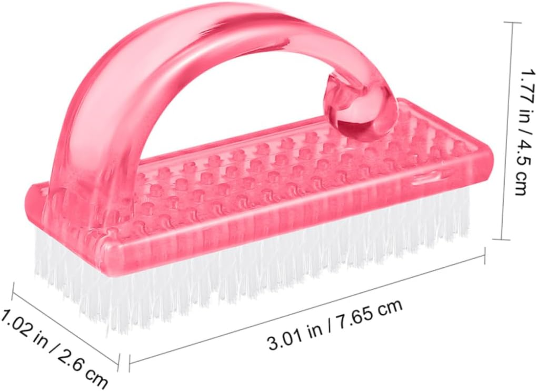 Hohopeti 12Pcs Fingernail Cleaning Brush Nail Dust Remover Tool Ergonomic Handle Flexible Head for Manicure image number 5