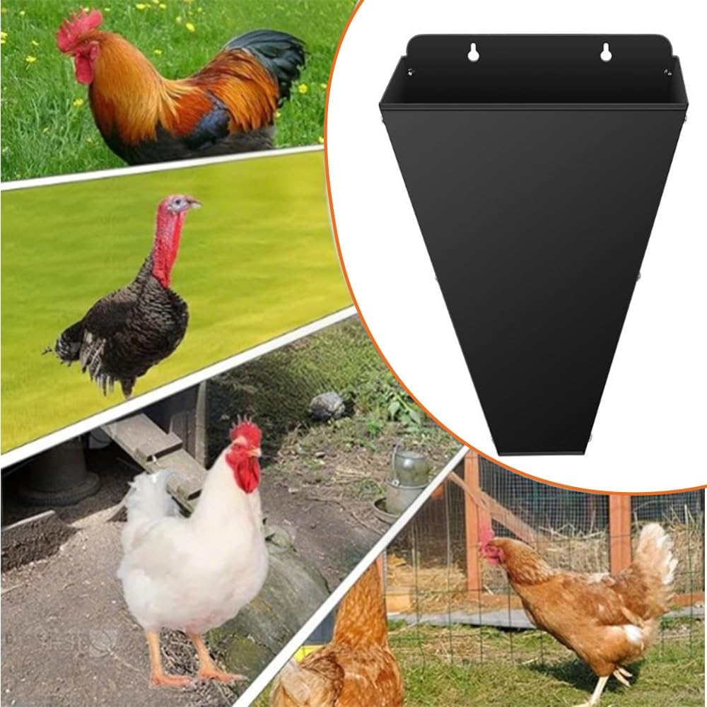 Chicken Restraining Cone,Heavy-Duty Steel Poultry Cones,Poultry Flat Back Funnel Cones, Easy to Store and Clean,For Rooster,Little Turkey,Llarge Layer,Broiler,Weighing No More than 8 Pounds image number 2
