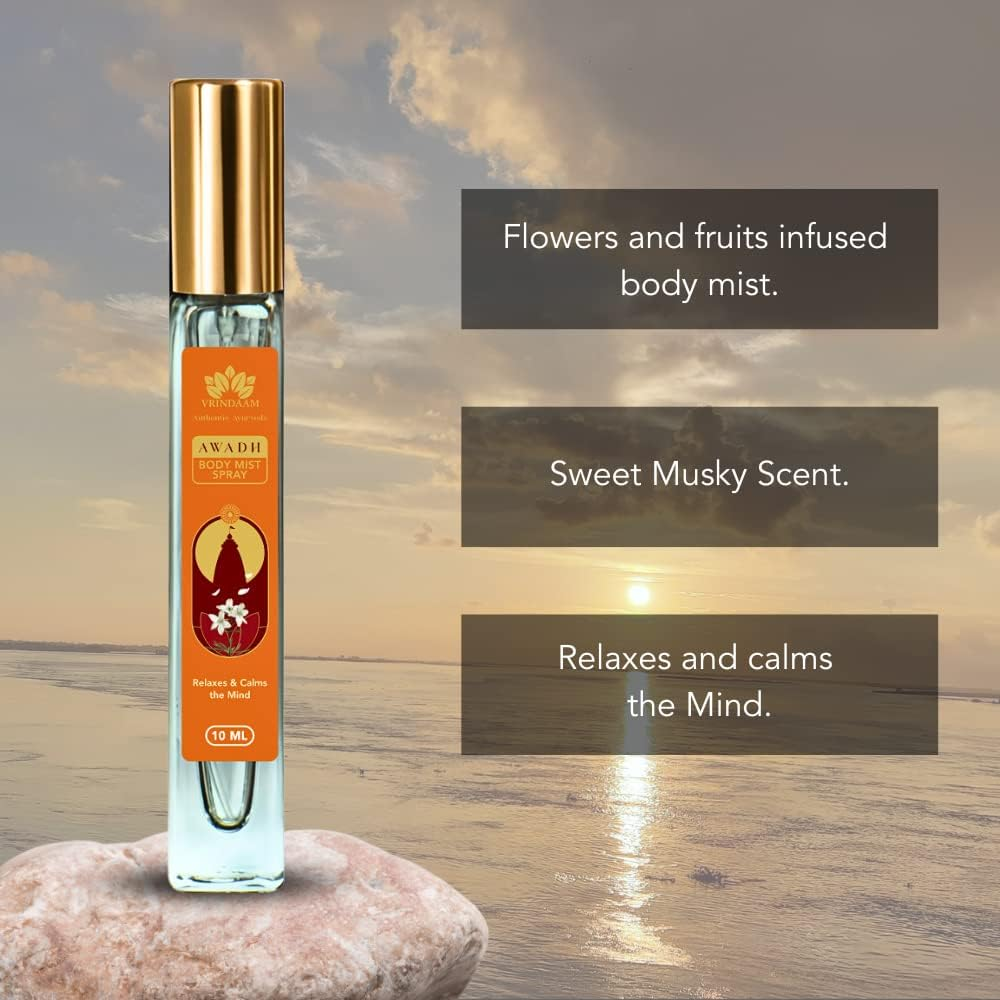 VRINDAAM Udayan Body Mist Gift Box for Women & Men | Perfect for Anniversary, Birthdays & Special Occasions | Fresh Lavender, Citrus Woody, Sweet Musky Scent | 5 Piece Gift Set (5X10Ml) (Heritage Gift image number 5