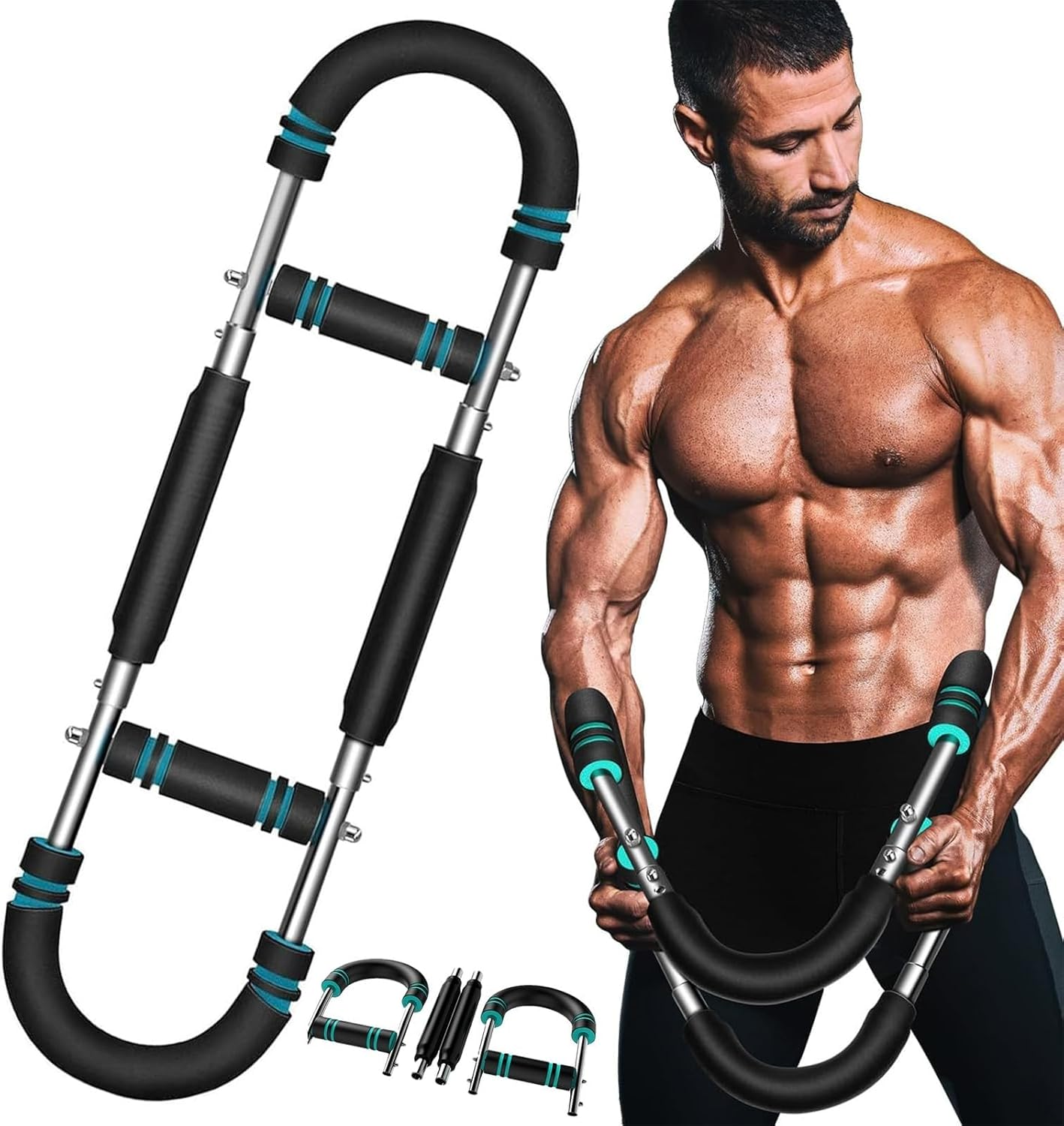 Twister Arm Trainer, 40-100Lb Adjustable Chest Workout Equipment, Arm Trainer, Twister Arm Trainer, Portable Power Twister Bar, Detachable Design Fitness Anywhere