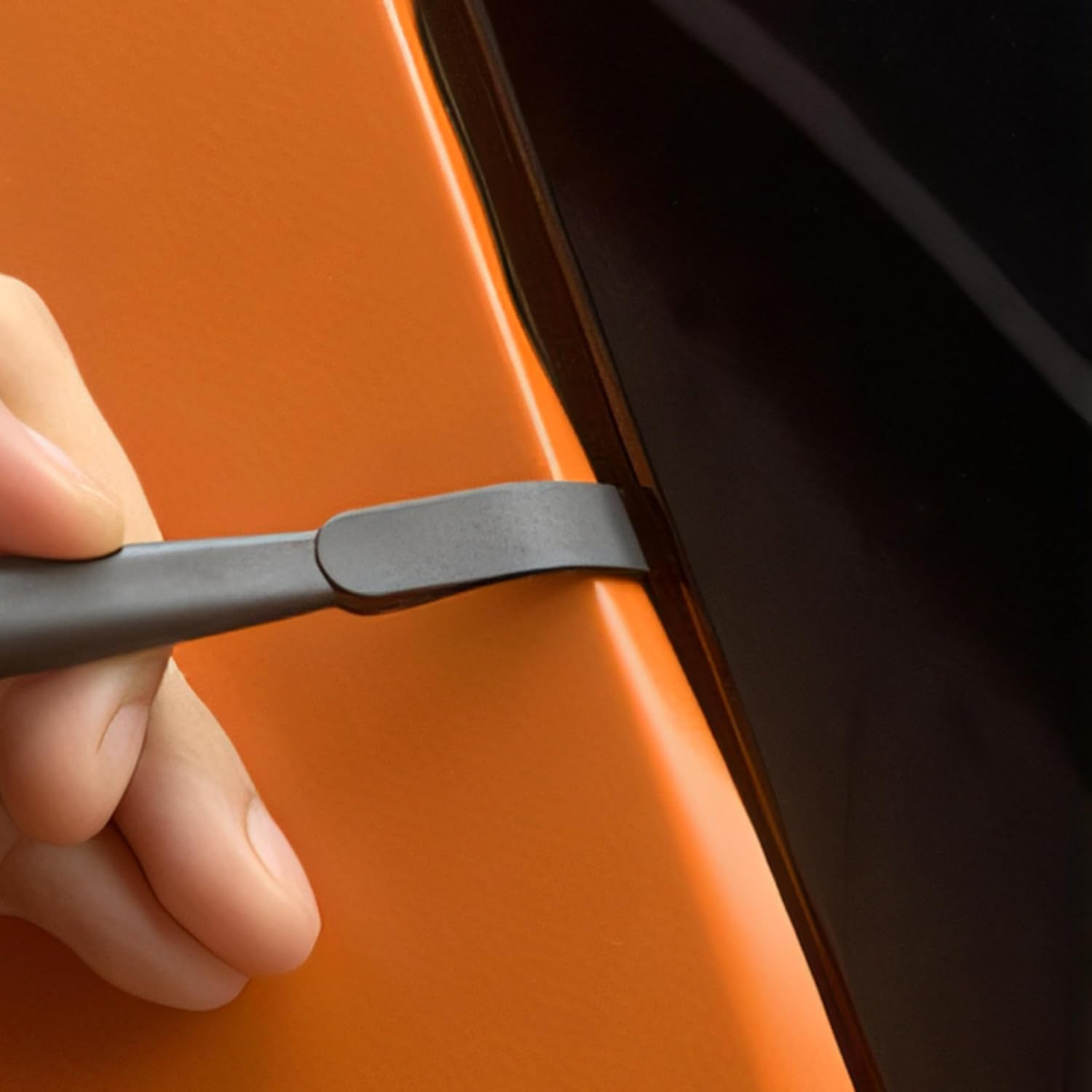 Vinyl Wrap Tools, Kitchen Wrap, Wallpaper Smooth, Cabinet Wrap, Car Window Tint, Cabinet Wrap, Peel & Stick Install, DIY Accessory, Suede Squeegee, Edge Trimmer, Cutter, Utility Knife, Black, 6 in 1 image number 6