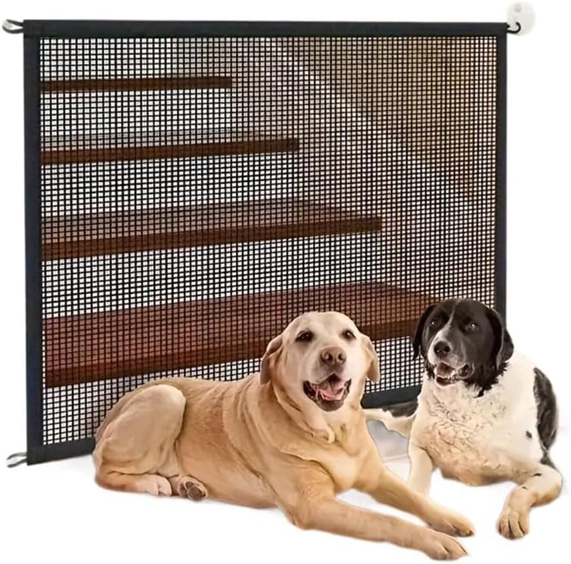 Pet Dog Safety Gate, Mesh Gates for Pets, Portable Puppy Safety Fence Guard, Expandable Dog Safe Gates, Magic Pet Gate for House, for Doorways, Stairs, Hallways, Large Openings (2Pcs) image number 6