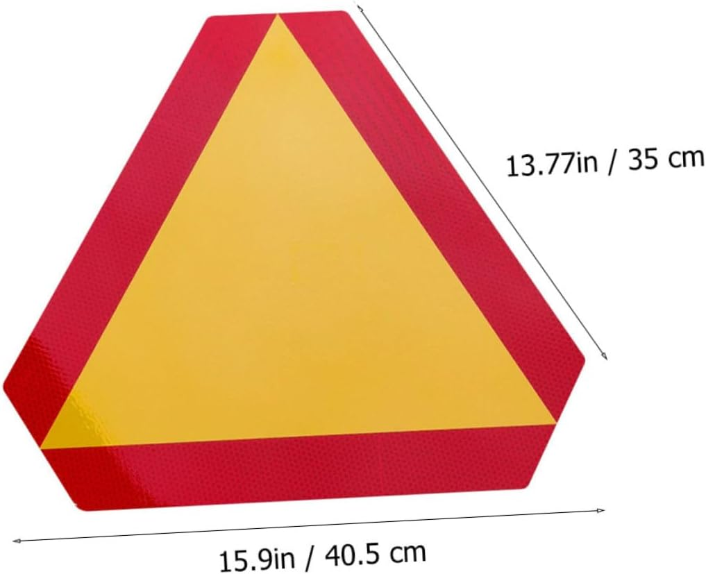 ULTECHNOVO Aluminum Car Reflector Road Reflectors for Car Slow Moving Vehicle Sign Triangle Sign Rear Reflective Board Warning Board