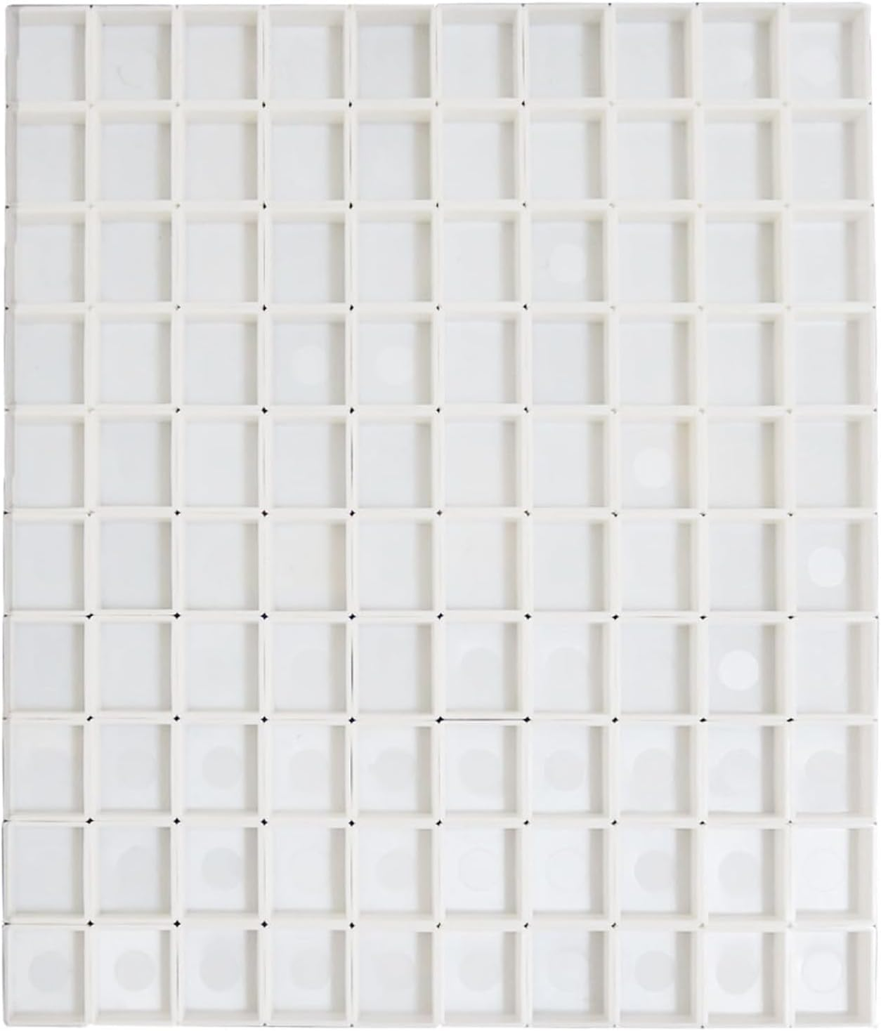 100Pcs White Plastic Watercolor Half Pans &ndash; 2Ml Empty Paint Pans for Handmade Watercolors, Solid Paint Refills, DIY Travel Art Palettes image number 1