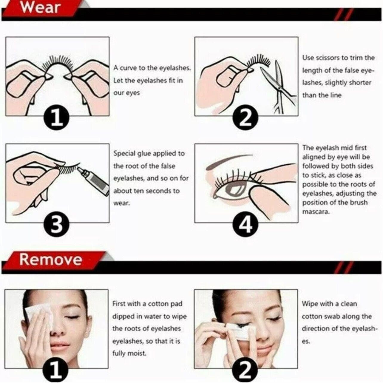 5 Pairs 3D Thick Mink Fake False Eyelashes Natural Long Wispy Makeup Lashes - Elevate Your Makeup Look for Parties and Everyday Wear - 3D-47 image number 2