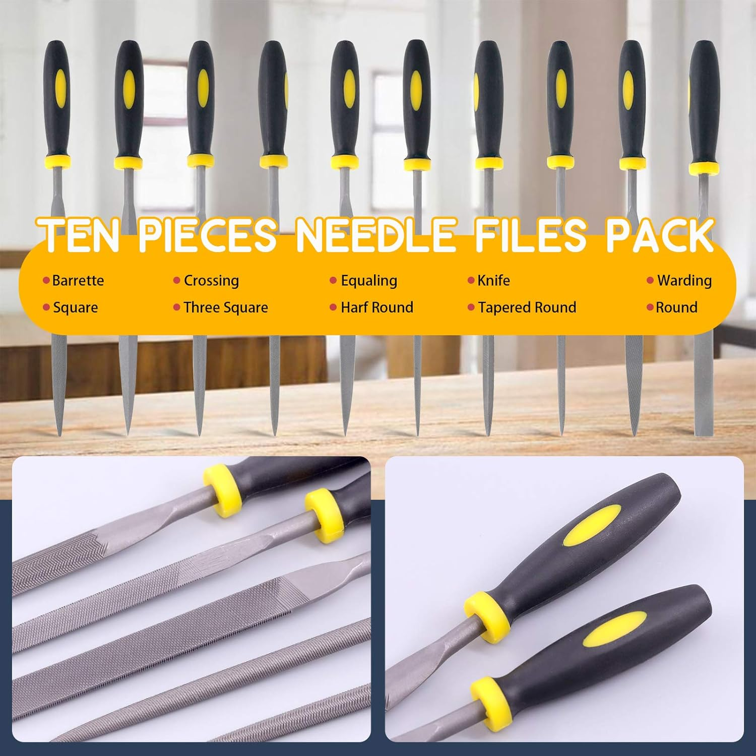 Hilitchi 12Pcs Heavy Duty Stained Glass Tools Mosaic Tools Wheeled Glass Tile Nipper and Cutter Pliers and Diamond Coated Handle Grinding Tool Kit image number 2