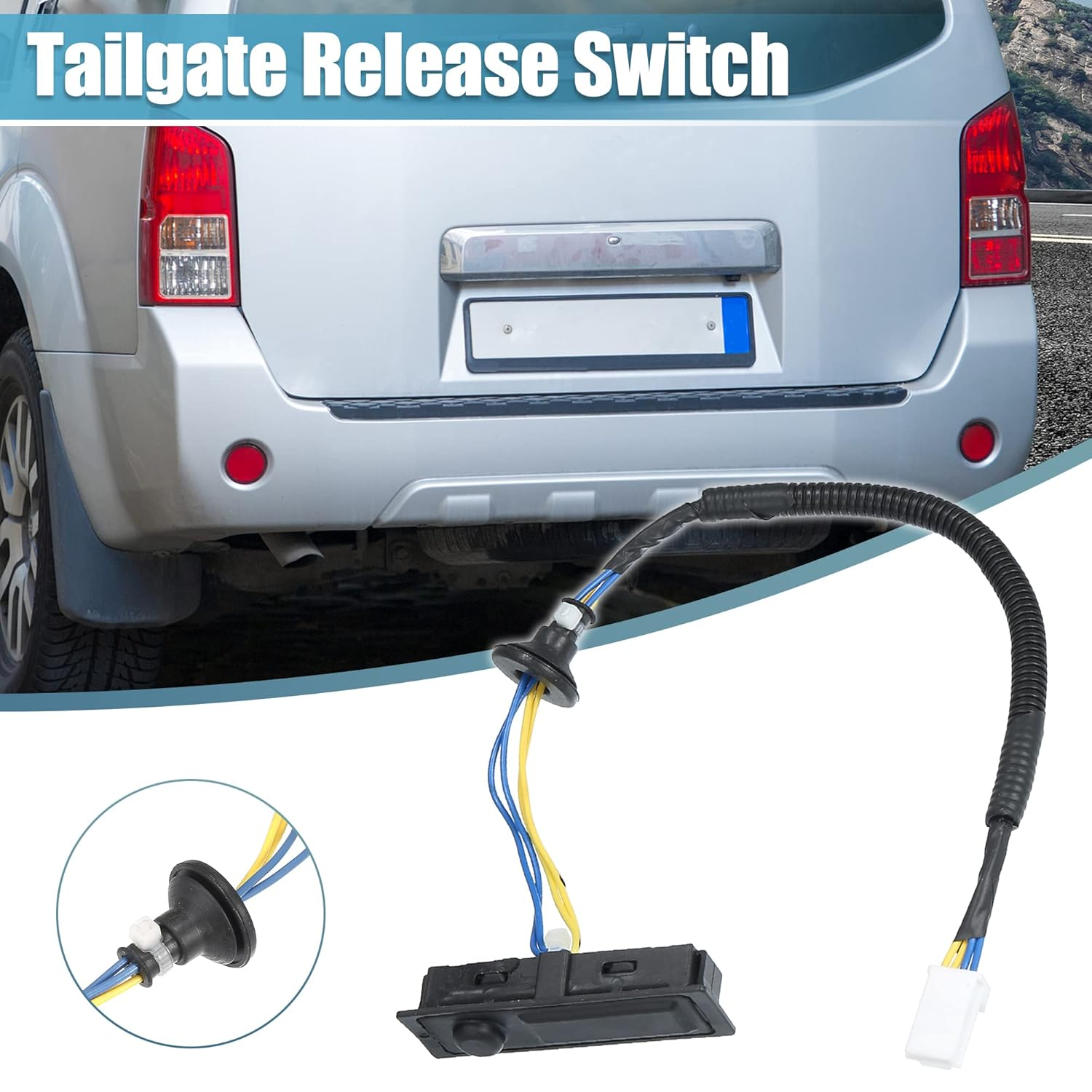 25380-3JA0A for Nissan Pathfinder Platinum 2016-2020 for Nissan Pathfinder Platinum Hybrid 2014-2015 Rear Liftgate Trunk Open Release Switch W/Intelligent Key image number 1