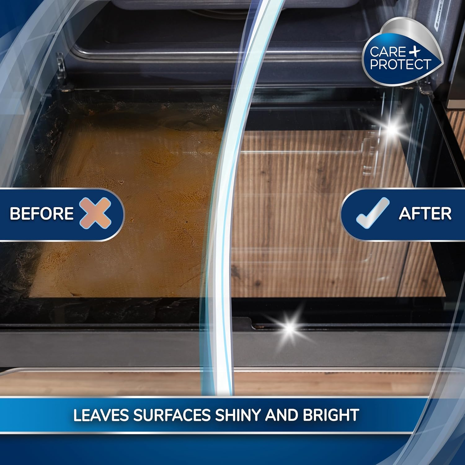 Care + Protect Blades for Cleaning Scraper, for Glass, Ceramic, and Induction Hobs, No Scratch, Leaves Surfaces Bright and Shiny, Safe, Pack of 10 Blades image number 3