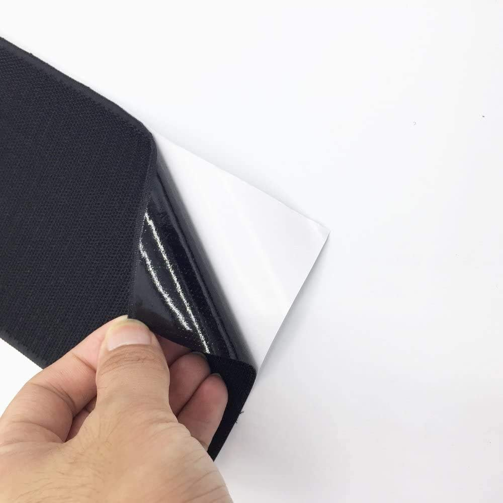 Arlent 100Mm Wide 1 Meters Long Self Adhesive Hook Loop Tape Set with Superglue Back Nylon Fabric Fastener Black image number 3