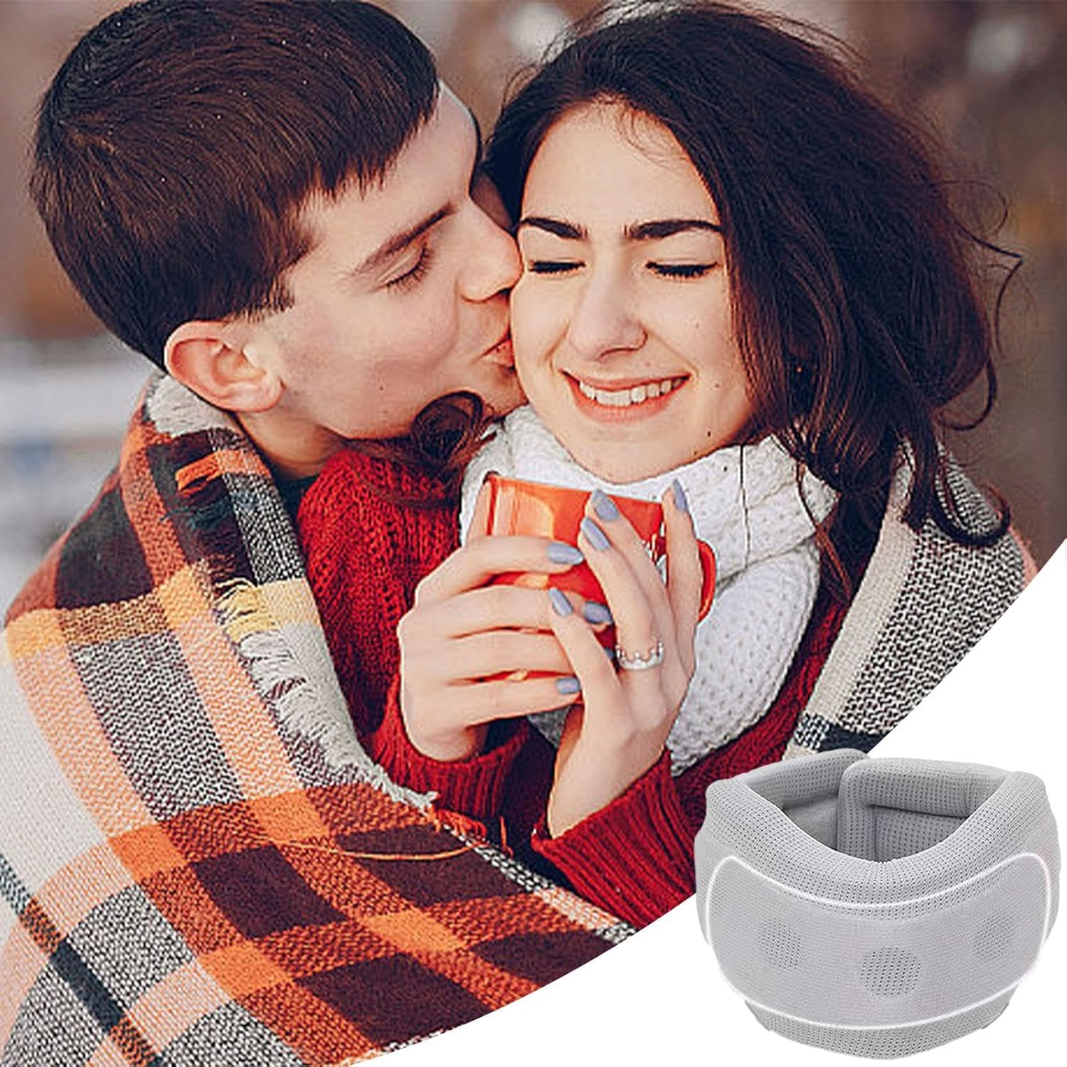 Soft Cervical Neck Support - Cervicorrect Neck Brace with Soft Foam Wraps and Elastic Supports | Soft Neck Support Relieves Pressure in the Spine, Approx