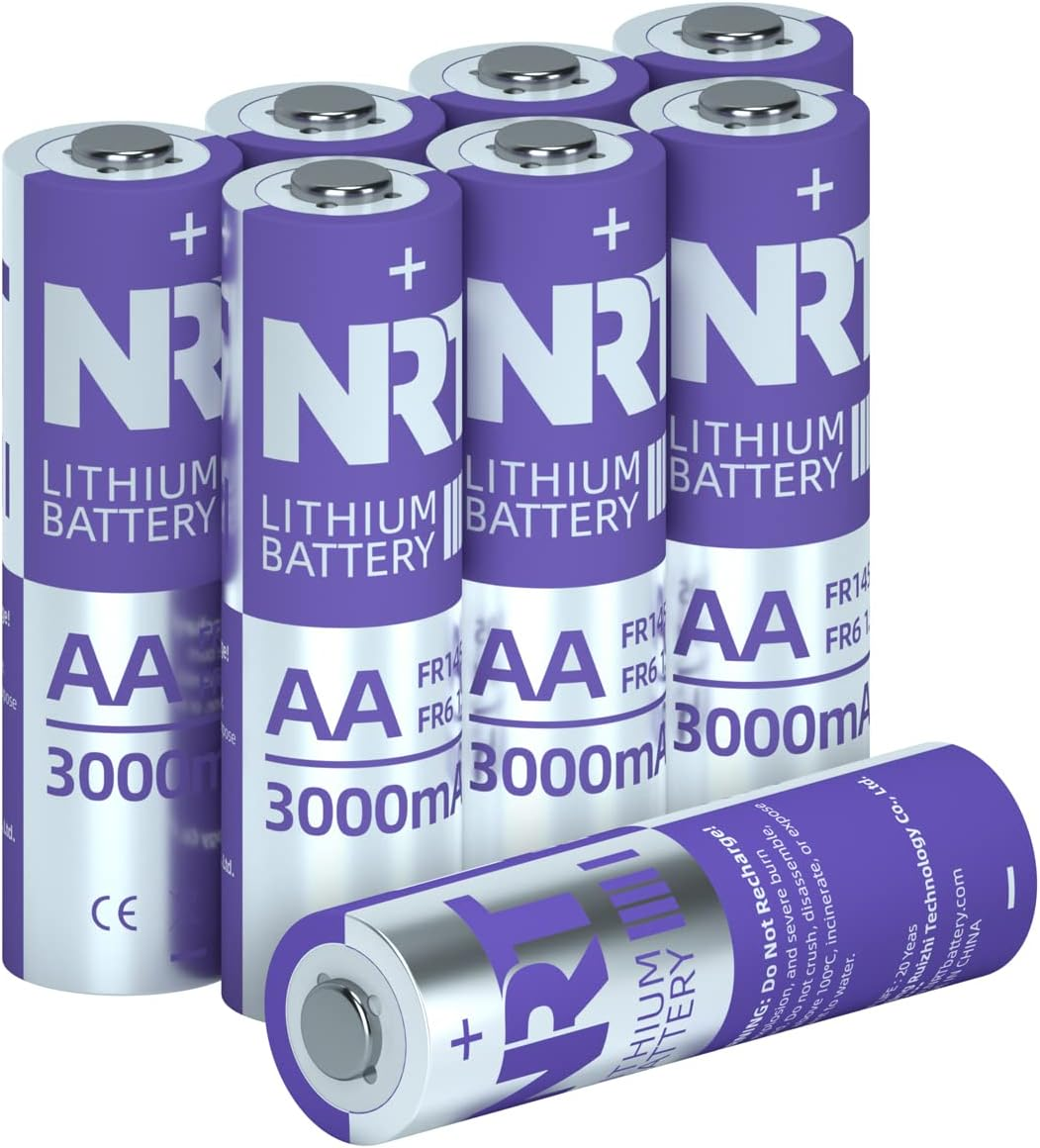 NRT AA Batteries, 8 Pack Ultimate Double a Batteries, 1.5V 3000Mah Longer Lasting AA Lithium Batteries for Blink Camera, Toys, Non-Rechargeable