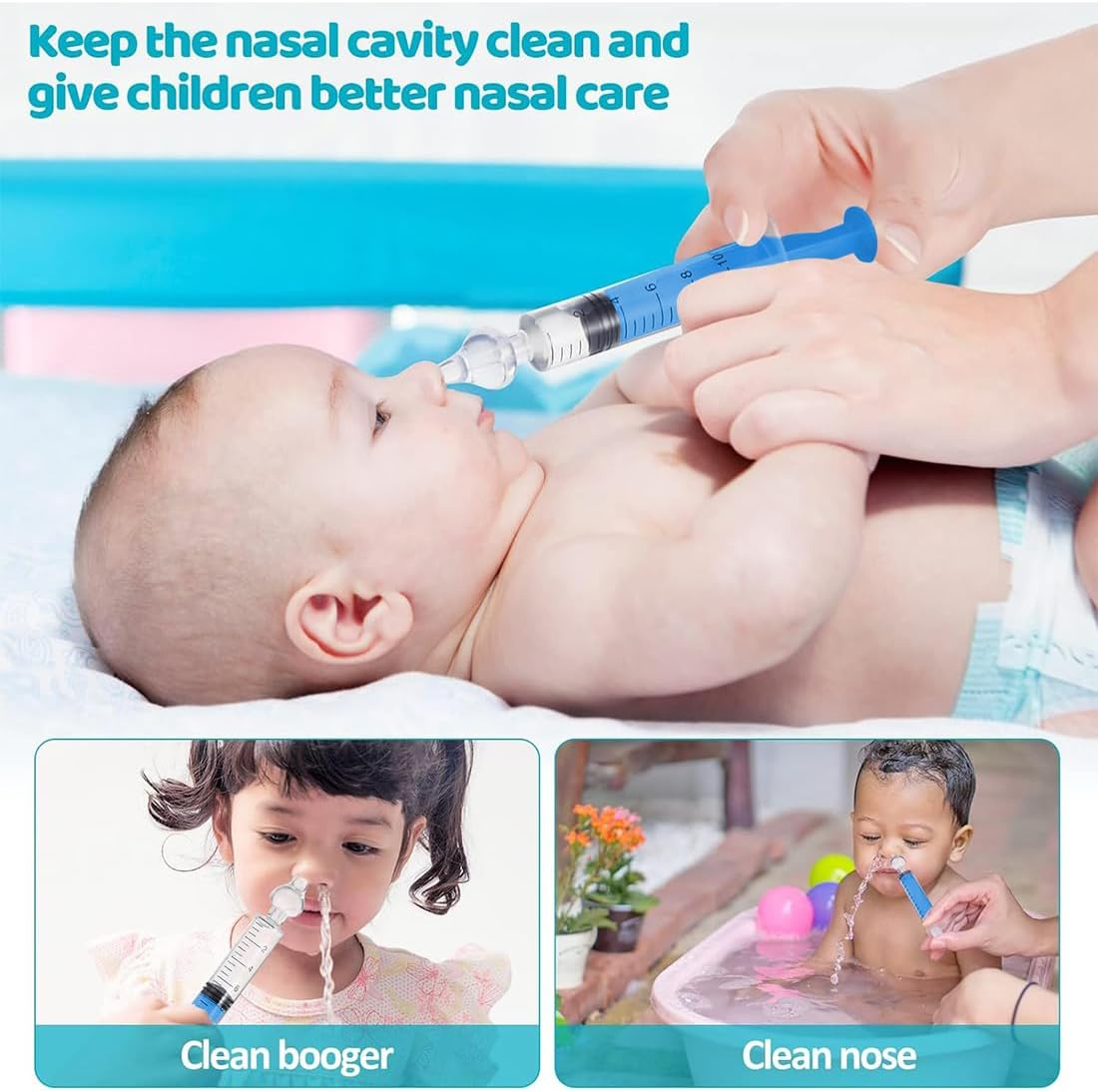 Pack of 4 Baby Nose Shower, Nose Shower Children, Reusable Nose Cleaner, 10 Ml Nose Rinse Children Portable Nose Cleaner, Nose Washer, Safe and Comfortable image number 6