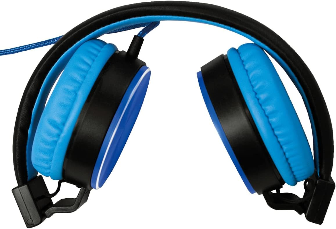 Logilink HS0049BL - Elegant Foldable Stereo Headphones with High Sound Quality Blue