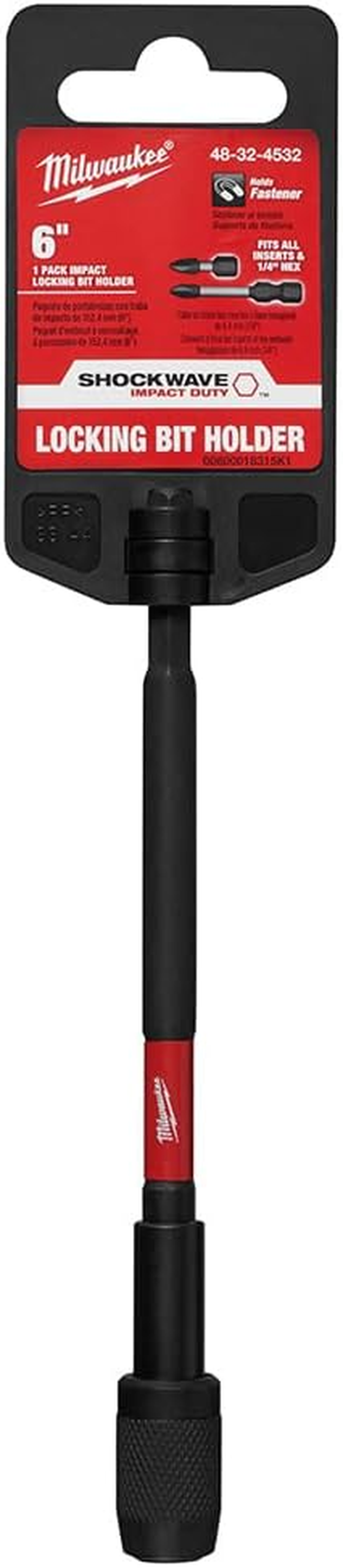 BIT HOLDER EXTENSION Q/C 150MM 1/4-HX SHOCKWAVE MILWAUKEE image number 1