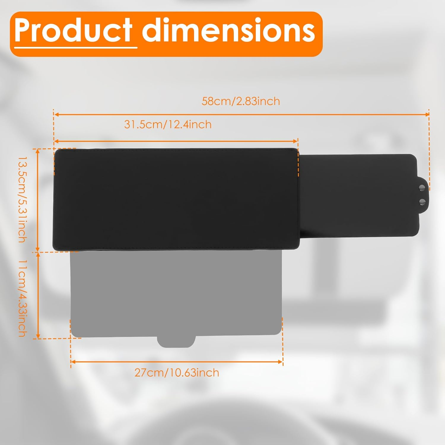 Car Visor Sunshade Extender, anti Glare Adjustable Sun Visor Extender for Car, Window Shade Universal Beautiful and Practical Car Visor Extension Sun Blocker for Automotive (Black) - Black image number 5
