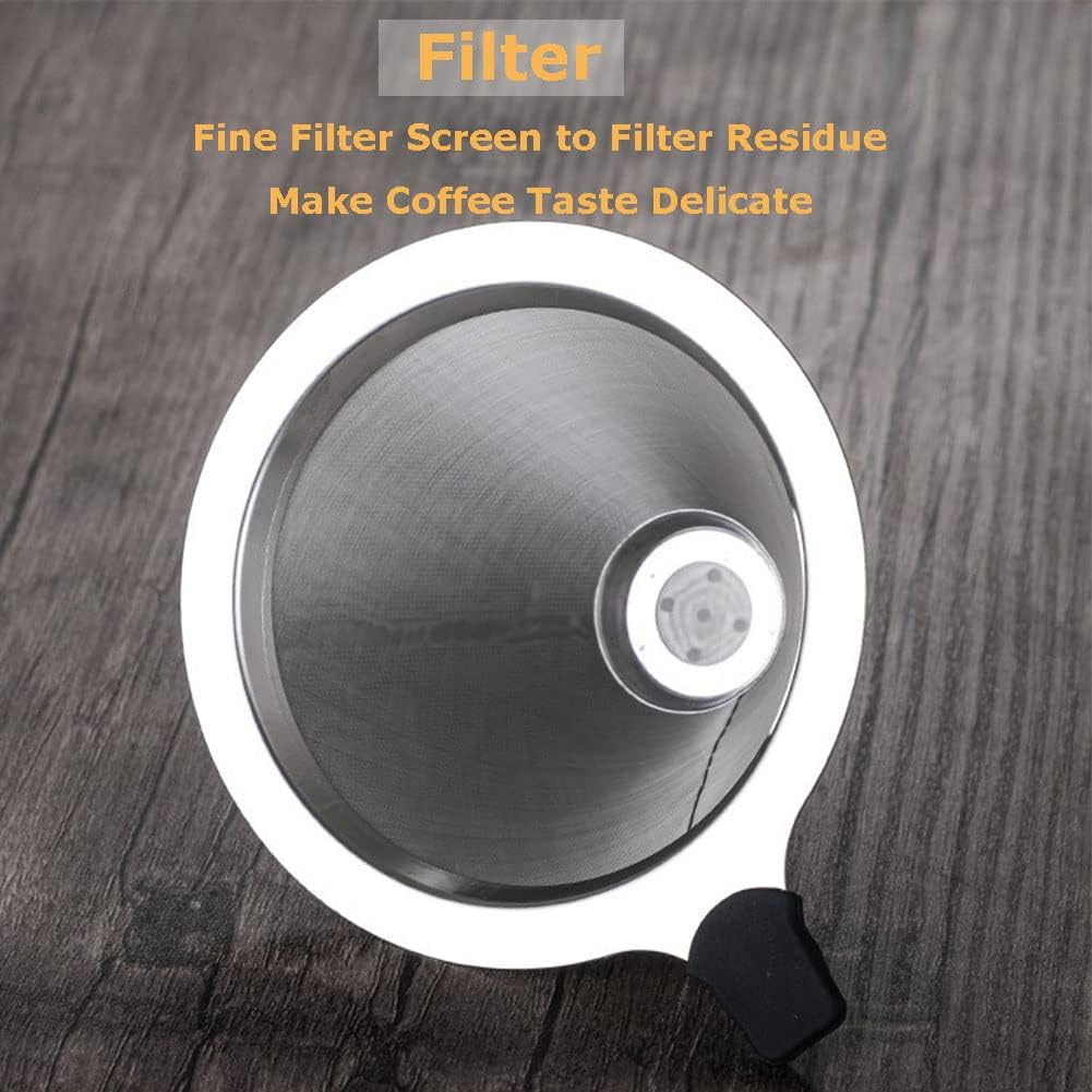 400 Ml Pour over Coffee Maker with Permanent Filter, Hand Drip Pouring Coffee Pot, Manual Coffee Maker, Suitable for Iced Coffee and Tea, Stylish Gift for Coffee Lovers image number 6