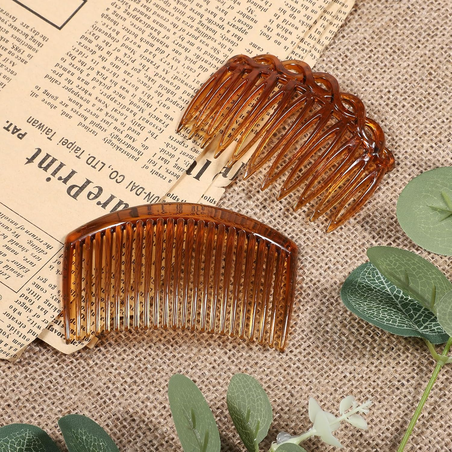 Pack of 18 French Side Combs Hair Combs for Women Plastic Hair Clip Combs Hair Twist Comb Hair Clips Sides for Fine Hair Straight Hair Vintage Decorative Comb Hair image number 2