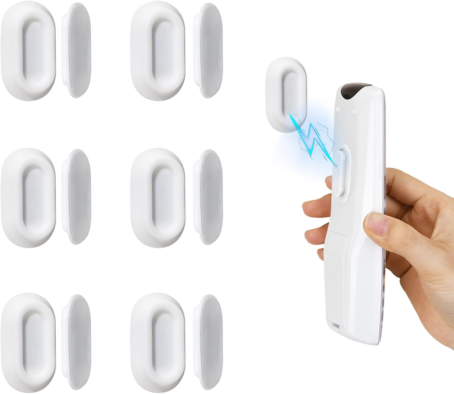 XYOFUN Magnetic Remote Control Holder, Wall Mount, Hole-Free, Pack of 4, Upgrade Self-Adhesive Silicone Remote Control, Organiser for TV Back as Well as Fan and Air Conditioning, Black