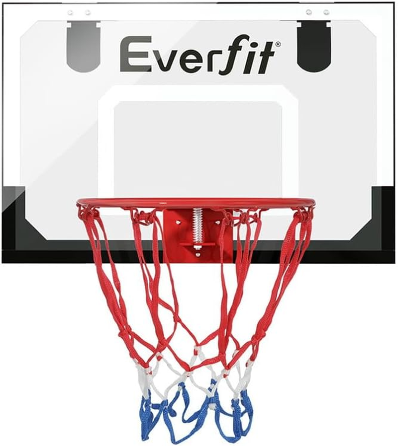 Everfit 23" Mini Basketball Hoop for Kids Adult, Indoor Door Basket Ball Hoops Net Wall Backboard, Wall-Mounted Toys Home Room for Sports Exercise Playing Game, Black