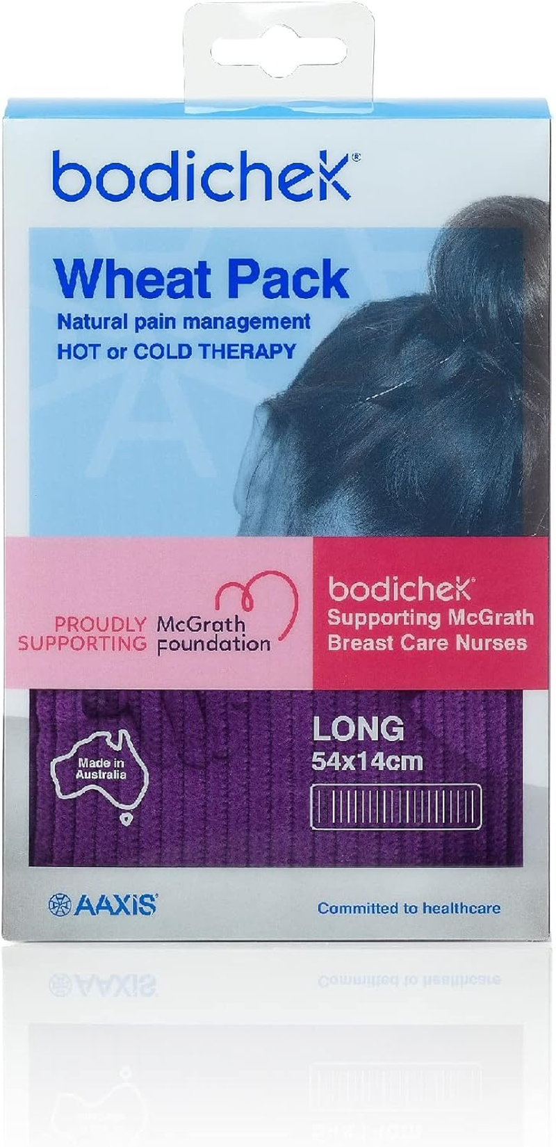 Bodichek Hot/Cold Wheat Pack Long 14Cm X 54Cm Assorted Colours