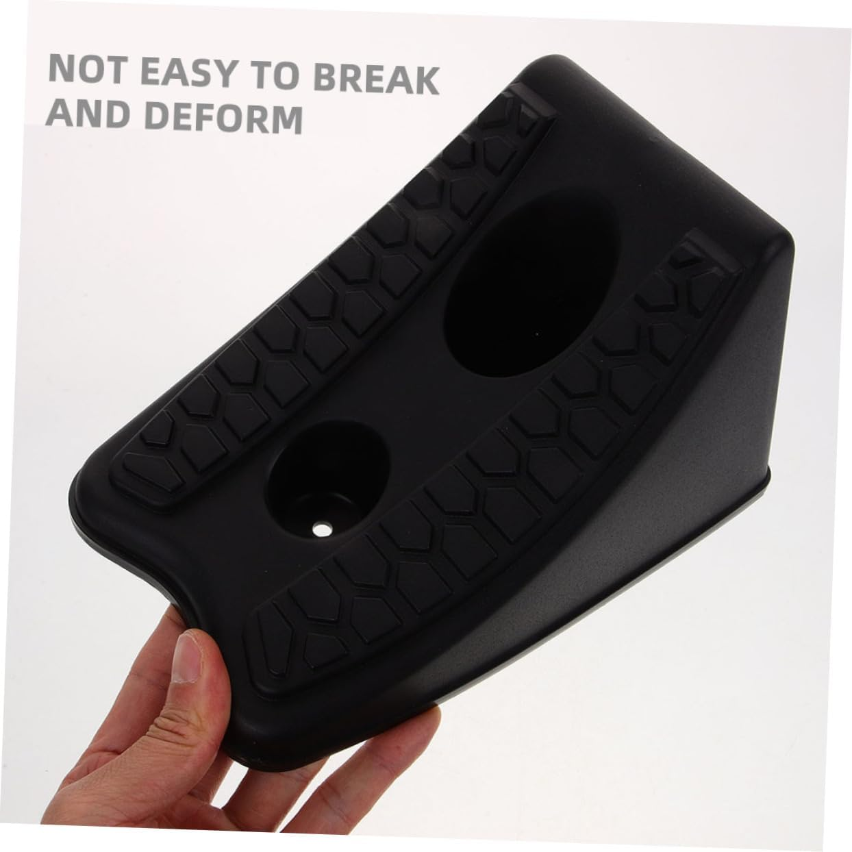 LIGHTAOTAO 2Pcs Plastic Wheel Chocks for Rvs and Semi Trucks Non Slip Tire Blocks for off Road and Road Vehicles Maximum Grip Wheel Stoppers for Safe Parking and Vehicle Positioning image number 2