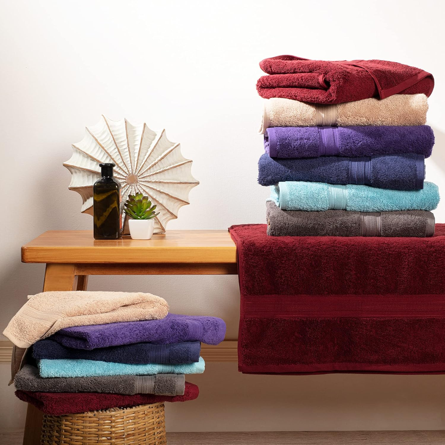 Trends Alley Bourgeois Luxury Bath Towel Set (Pack of 6) | 2 Bath Towels, 2 Hand Towels & 2 Washcloths | 100% Combed Cotton (600 GSM) | Ultra-Soft & Absorbent | Quick-Drying & Durable | Earth-Friendly image number 3