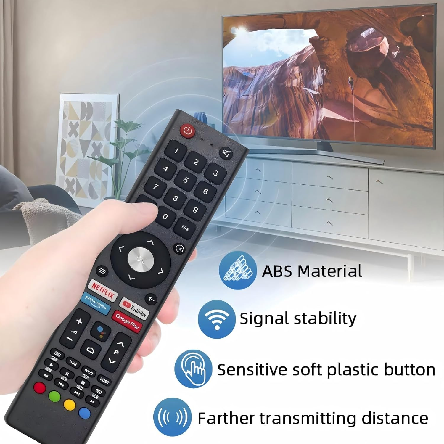 For Kogan TV Replacement Remote Control RCKGNTVT006, T006, YDX137-G36 LED LCD, RM-C3362 RM-C3367 RM-C3407 Replacement Remote for CHIQ JVC Smart TV Televisions, No Voice Function image number 1