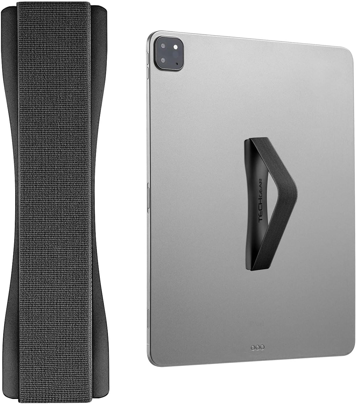 TECHGEAR Tablet Hand/Finger Grip Holder, Elastic Adhesive Grip Strap Universal Loop to Stick on Back of Tablets and Cases for Tablet, Ipad, Samsung Tabs, Lenovo, Handheld Devices and More - Pink