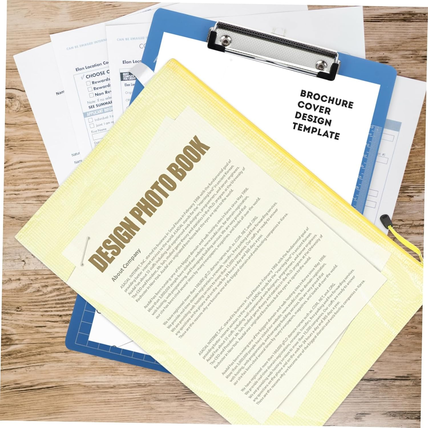 HONMEET 20Pcs Zipper File Pouch Waterproof Document Storage Bag for Office School Use Visible Design PVC Zipper Pouches Educational Supplies image number 1