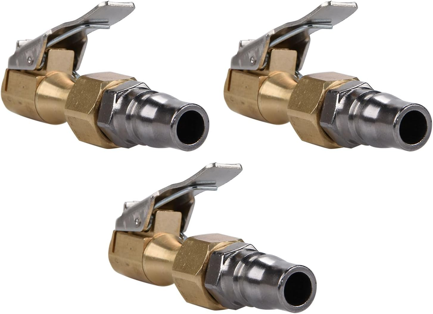 Deflateable Air Chuck Locking Presta Air Chuck for Bike Tires, 1/4" NPT Lock on Thread