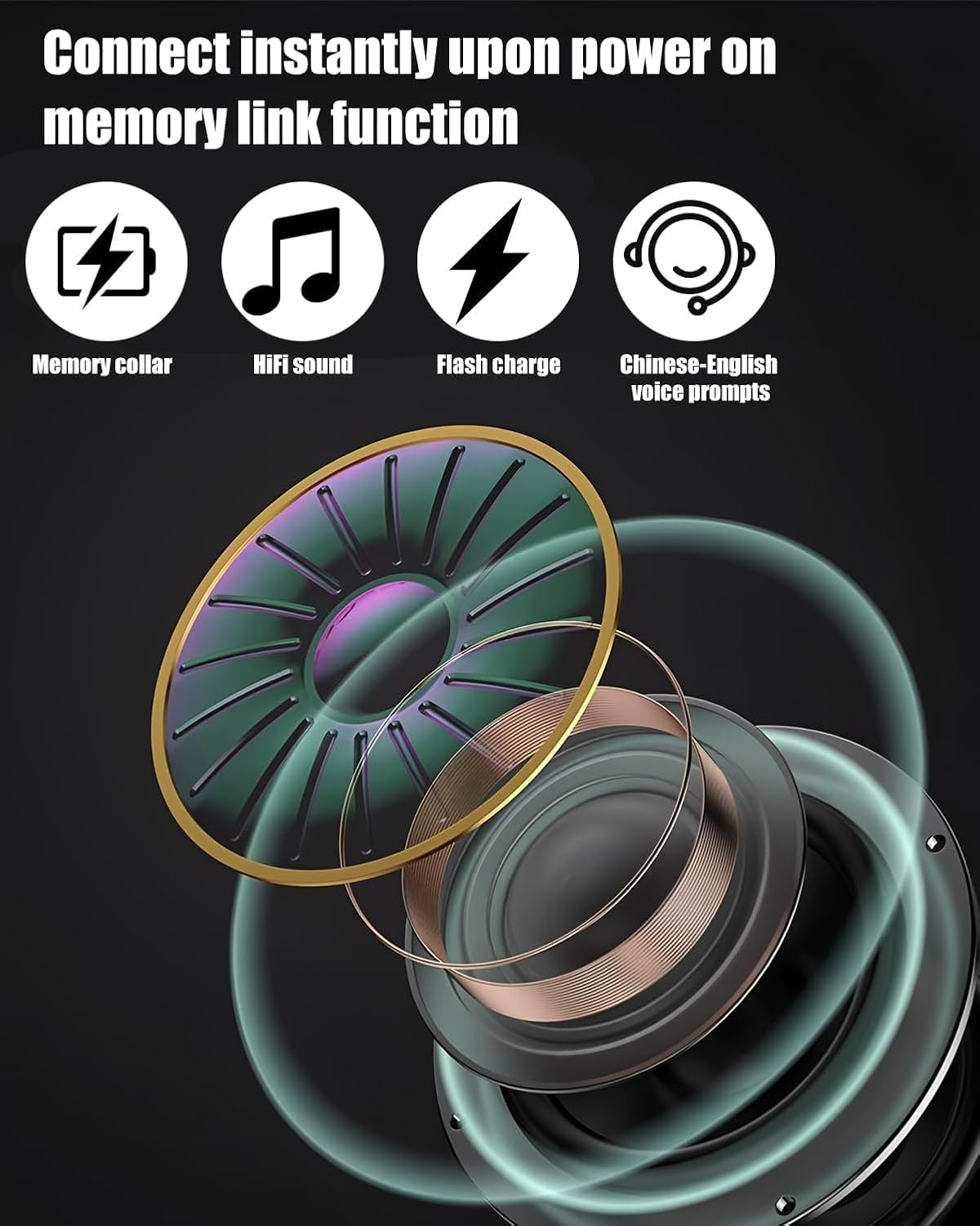 Bluetooth 5.1 Neckband Earphones Bluetooth Earphones Wired Sport with Noise Cancelling Mic, Magnetic Headset Lightweight Neckband Headset for Running Waterproof Sweat for Cycling Workout GYM Home image number 5