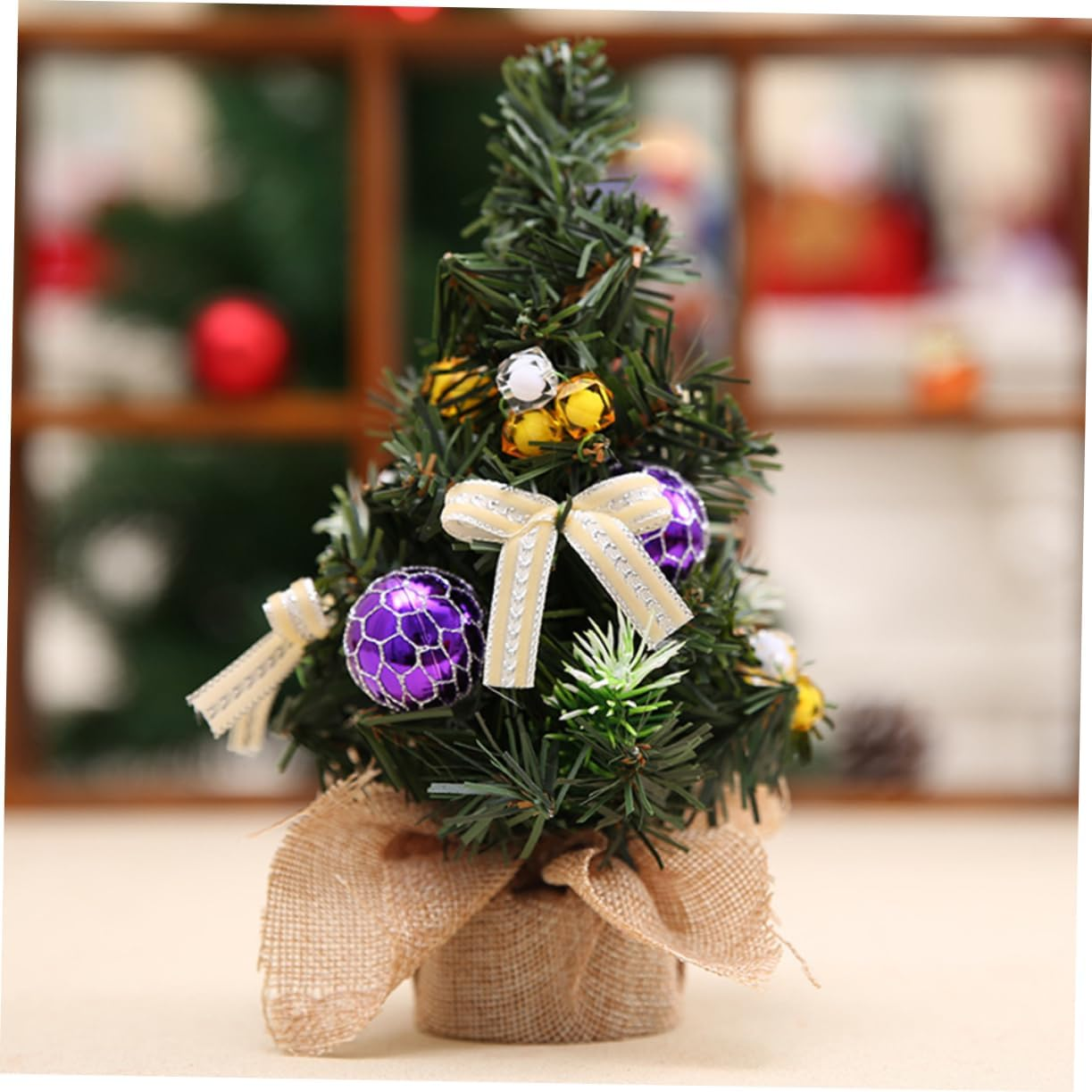 Garneck 3Pcs Christmas Ornaments Mini Trees Desktop Decorations Small Xmas Tree Ornament Felt Craft image number 2