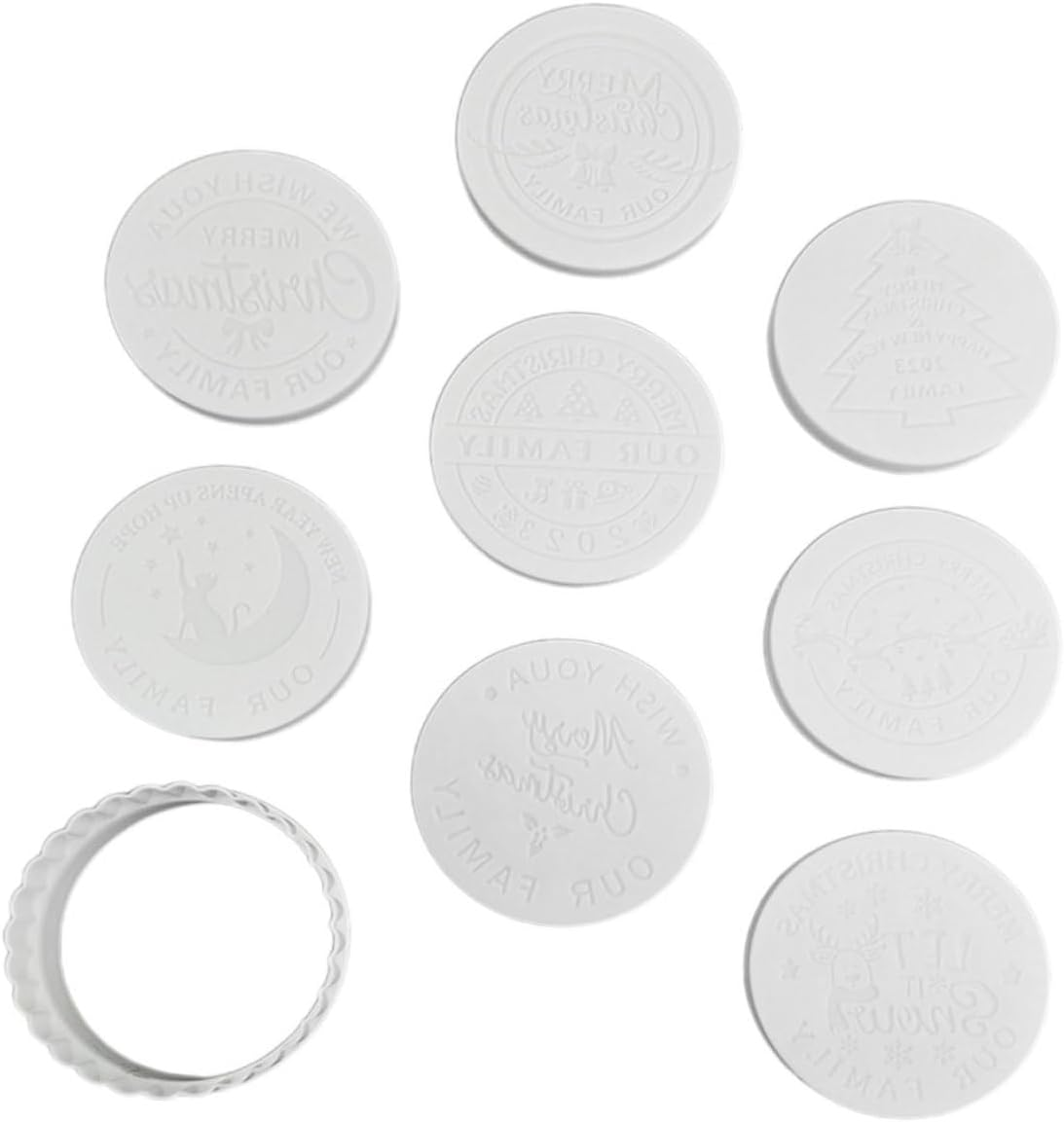 Ciieeo Christmas Cookie Stamp Mold Reusable Baking Molds for Christmas Sweets DIY Cookie Cutters Kitchen Supplies image number 3