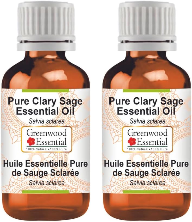 Greenwood Essential Pure Clary Sage Essential Oil (Salvia Sclarea) Steam Distilled for Personal Care (Pack of Two) 100Ml X 2 (6.76Oz) image number 4