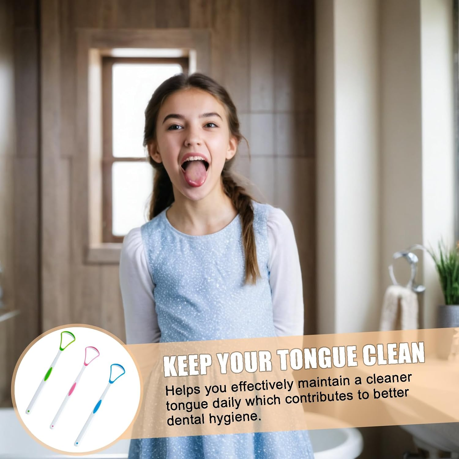 3PCS Tongue Scraper Set, Soft Silicone Cleaners, BPA Free Oral Care Tools image number 1