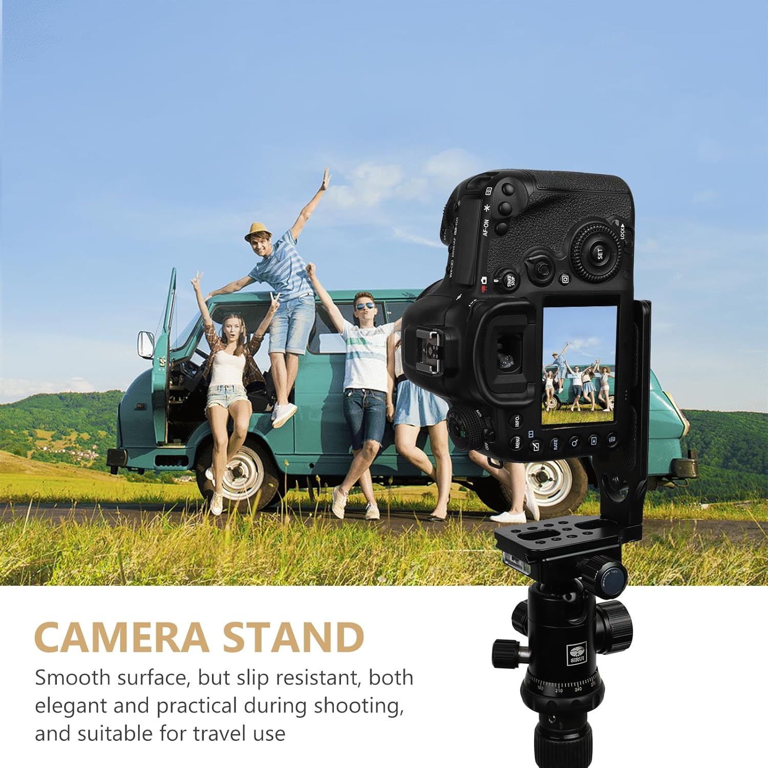 Camera Mount, Quick Release L Mount Arca Swiss Quick Release Plate, Vertical Universal DSLR Camera Mount 1/4 Inch Screws, for Manfrotto DJI Canon Nikon Sony Tripods Camera Accessories image number 3