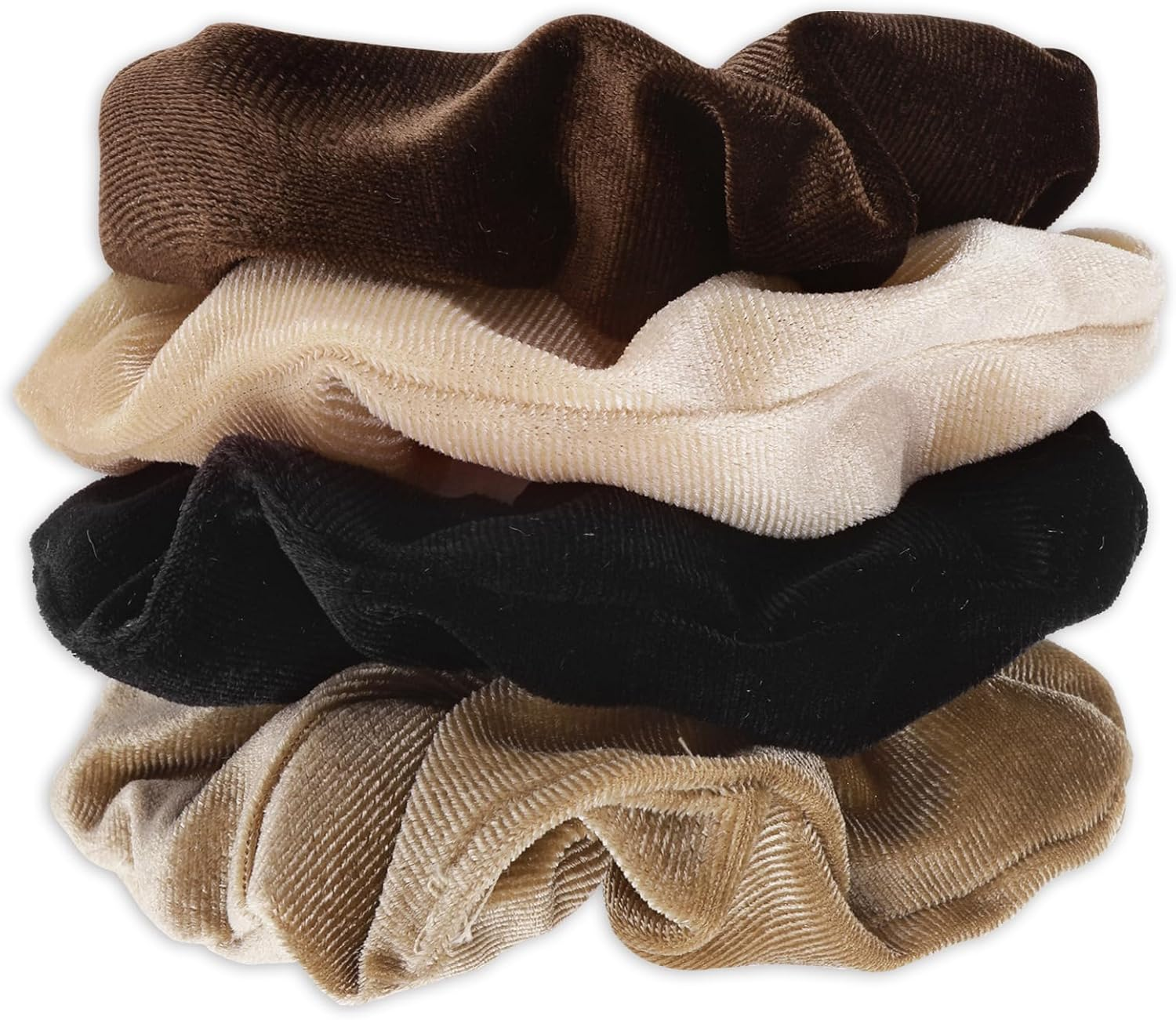 Large Scrunchies for Women 4Pcs Velvet Jumbo Scrunchies for Hair Soft Ponytail Holder Cute Colors Elastic Hair Bands Fashion Bulk Hair Ties for Teens Women Thick Curly Thin Fine Hair image number 5