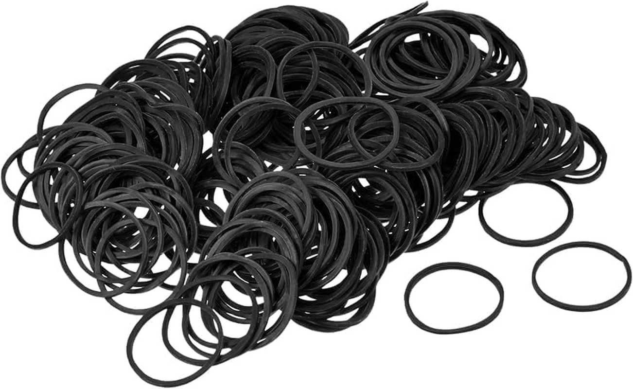 150 RUBBER BANDS #3149 LARGE SIZE BLACK 1" 26Mm image number 1