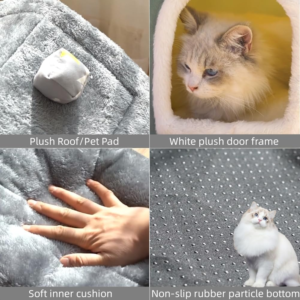 Dog House Indoor, Foldable Soft Kennel Bed Warm Cat Nest Puppy Cave with Cushion for Small Medium Large Dogs Cats (S-Within 9 Lbs) image number 2