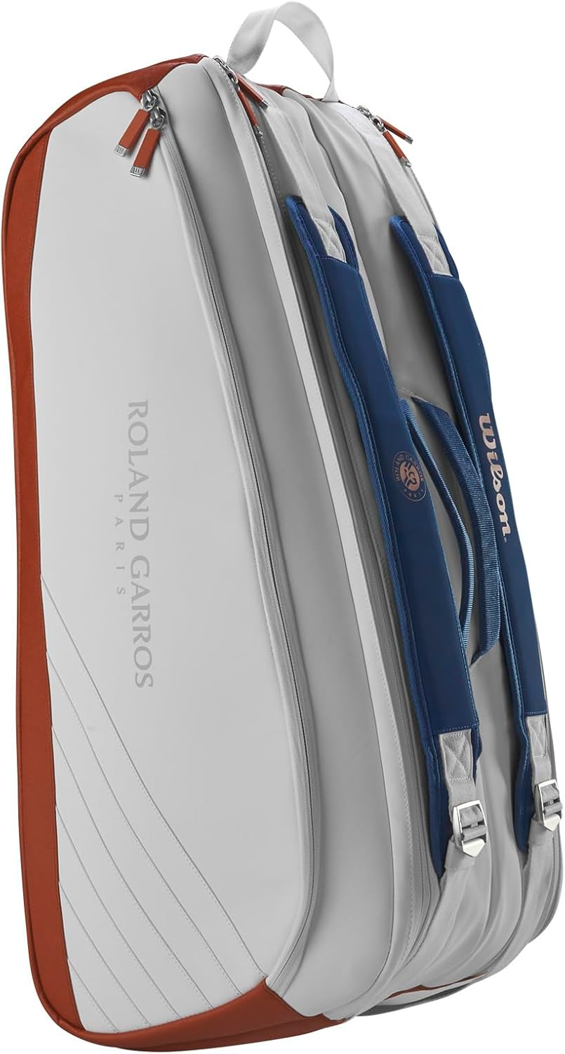 WILSON Roland-Garros Super Tour Tennis Racket Bags - Clay/White/Navy image number 6
