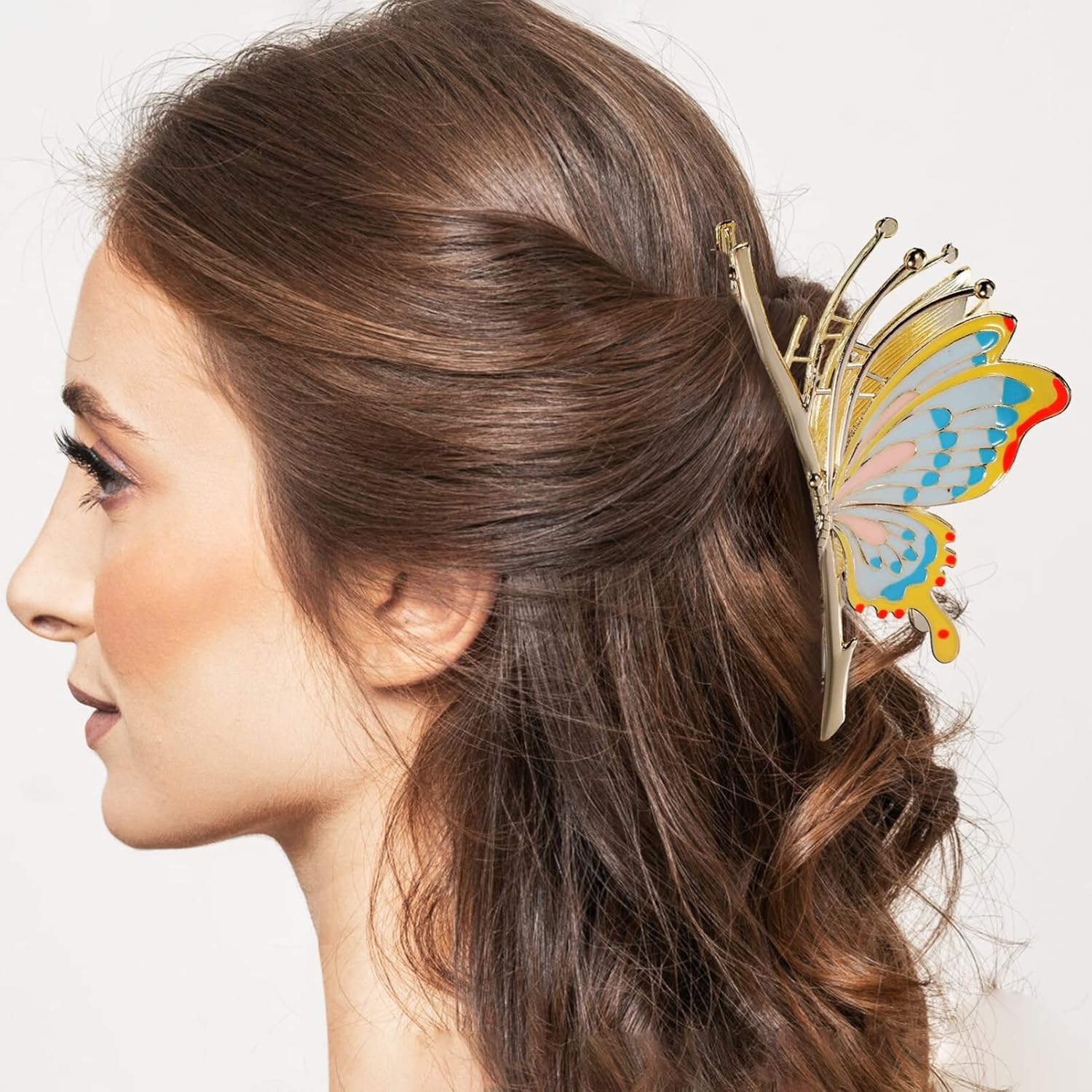 Beaupretty Large Hair Clips Flower Metal Hair Clips Hair Clip Flower Hair Clips Thick Hair Clips 6 Pieces image number 3