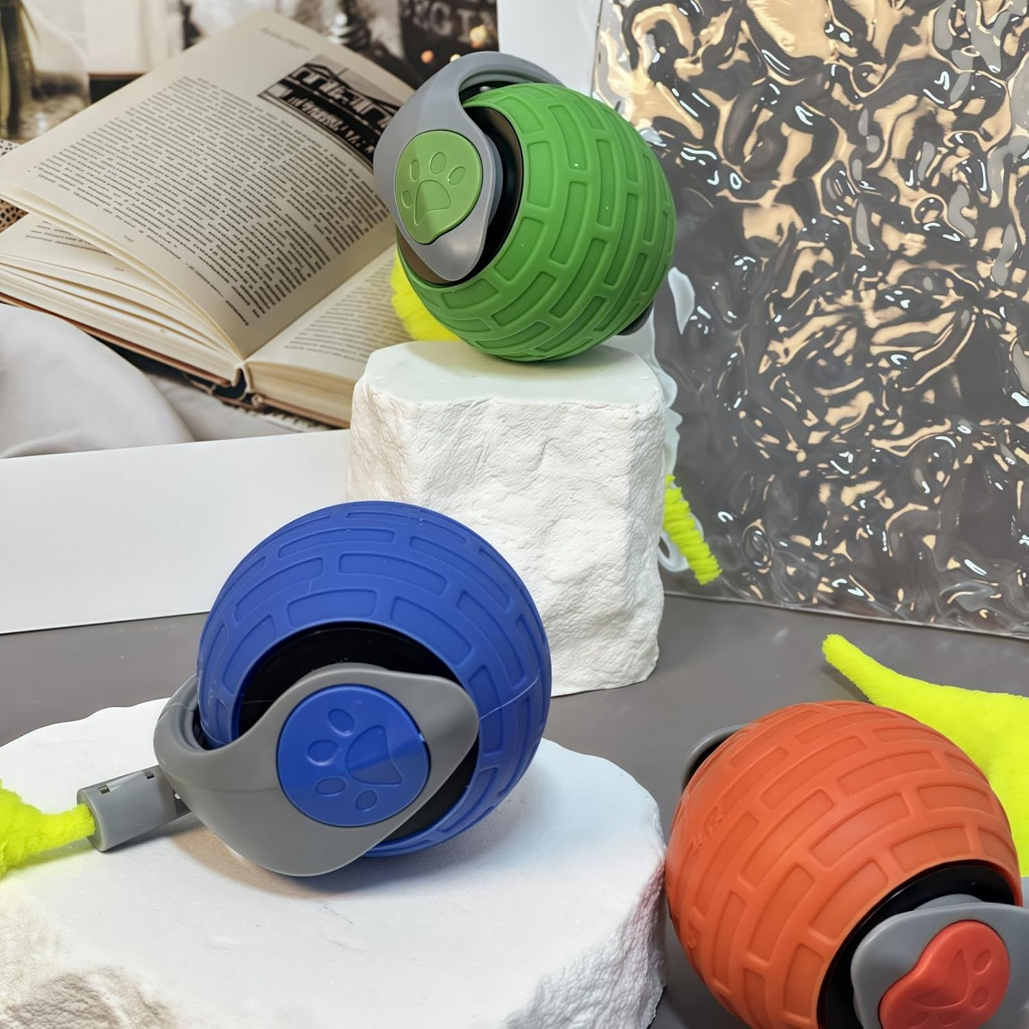 Interactive Cat Ball Toy, Electric Cat Ball Toy, 2025 Upgrade Interactive Cat Toy Ball, Automatic Moving Cat Toy Suitable for Active and Playful Cats (Tangerine) image number 5