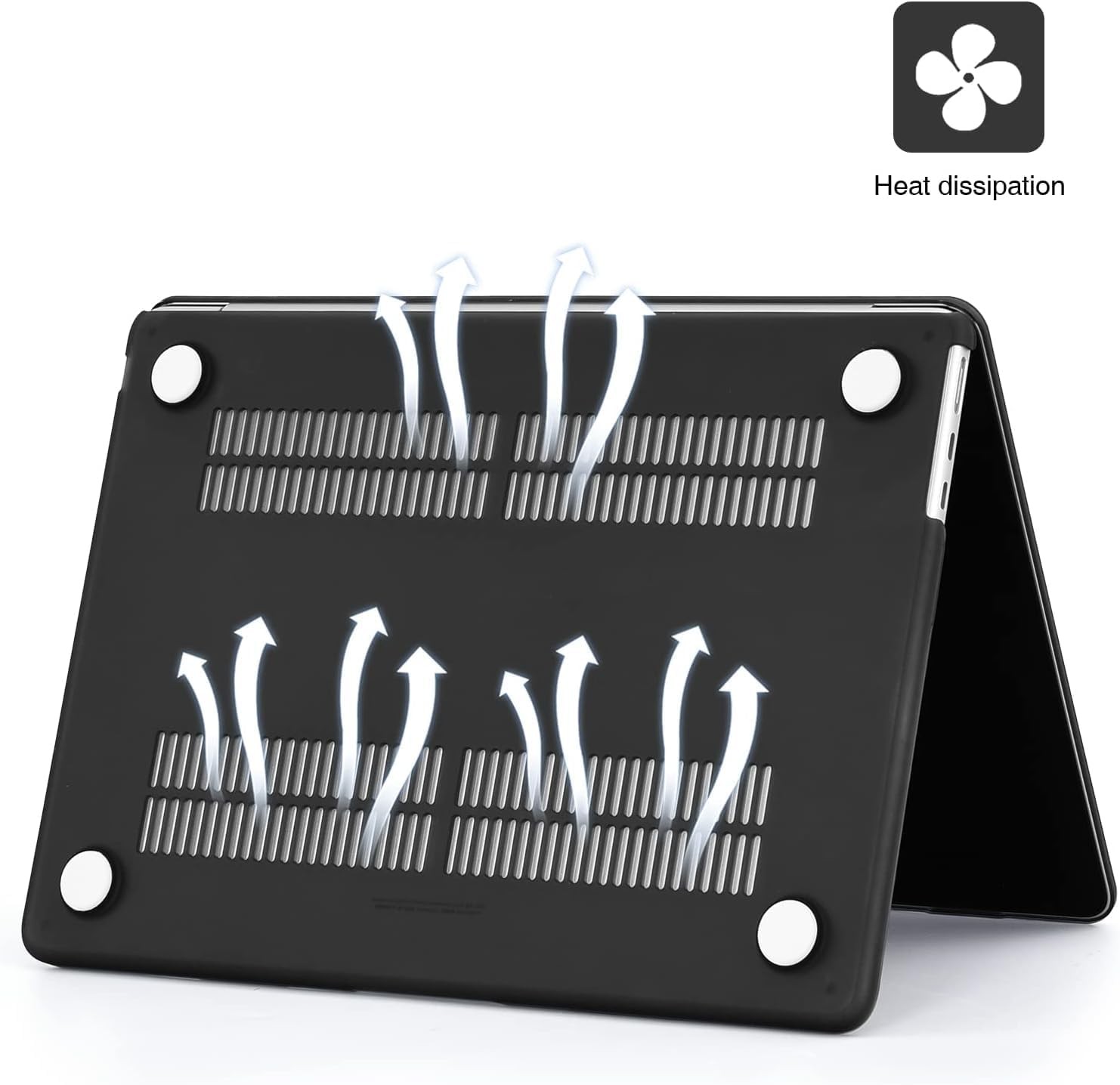 Eoocoo Compatible with Macbook Air 15 Inch Case 2025 2024 2023 M4 M3 A3241 A3114 M2 A2941 Liquid Retina Display, Plastic Hard Shell Case + Keyboard Cover + Screen Protector, Black image number 2