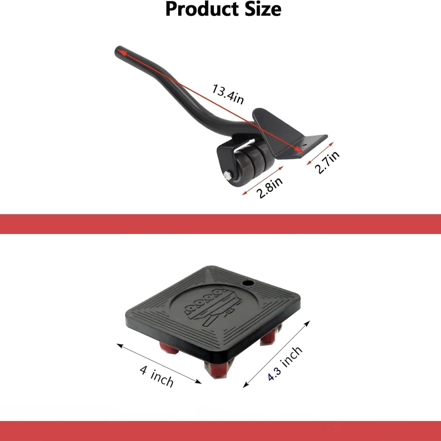 Heyinova Furniture Moving Artifact Durable Furniture Lifter Slider Roller Wheel Roller Set 5 Pieces Furniture Movers Lifter Heavy Appliance Furniture Lifting Furniture Moving Tool Set image number 3