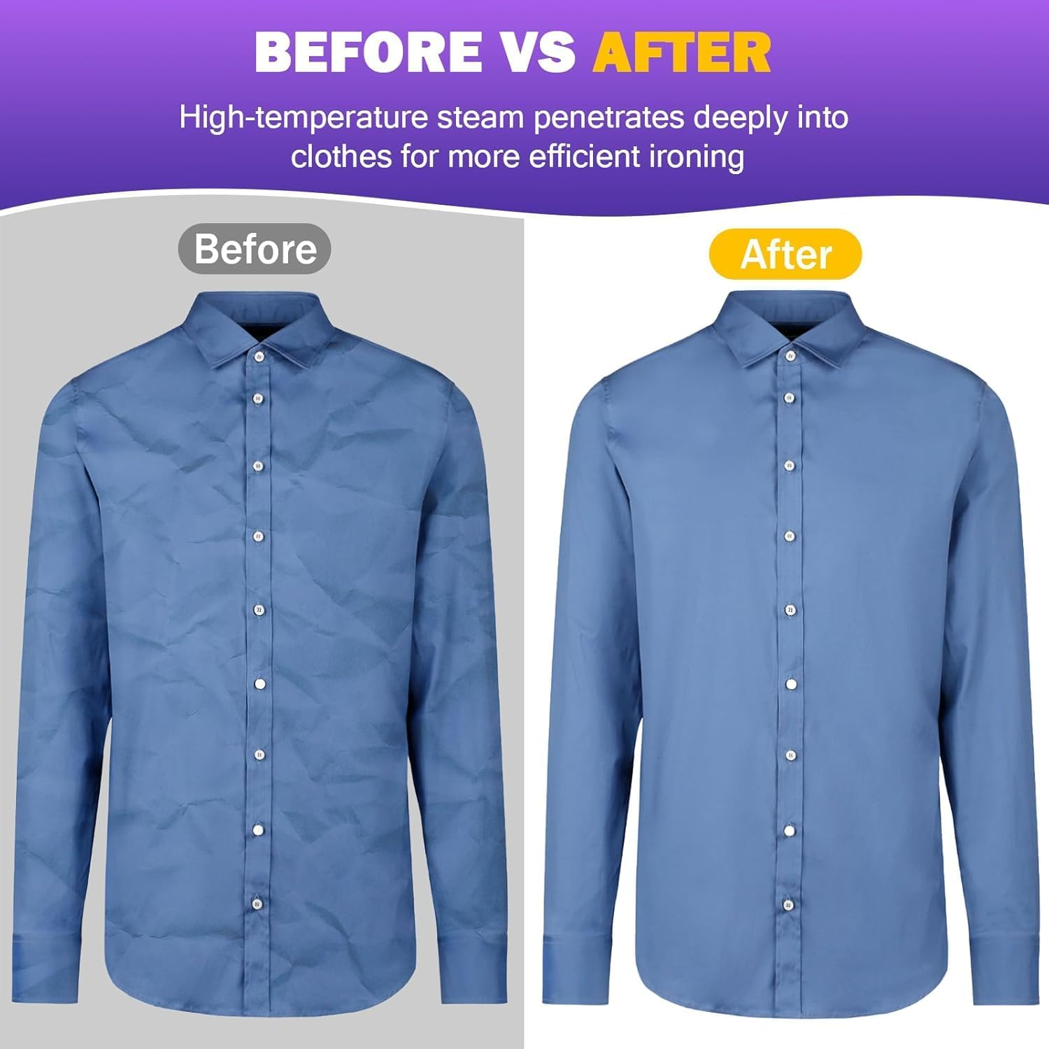 Rolipo Clothes Steamer, Handheld Garment Steamer Clothing for Efficient Wrinkle Removal, Compact and Portable for Home, Travel, Office Use image number 5