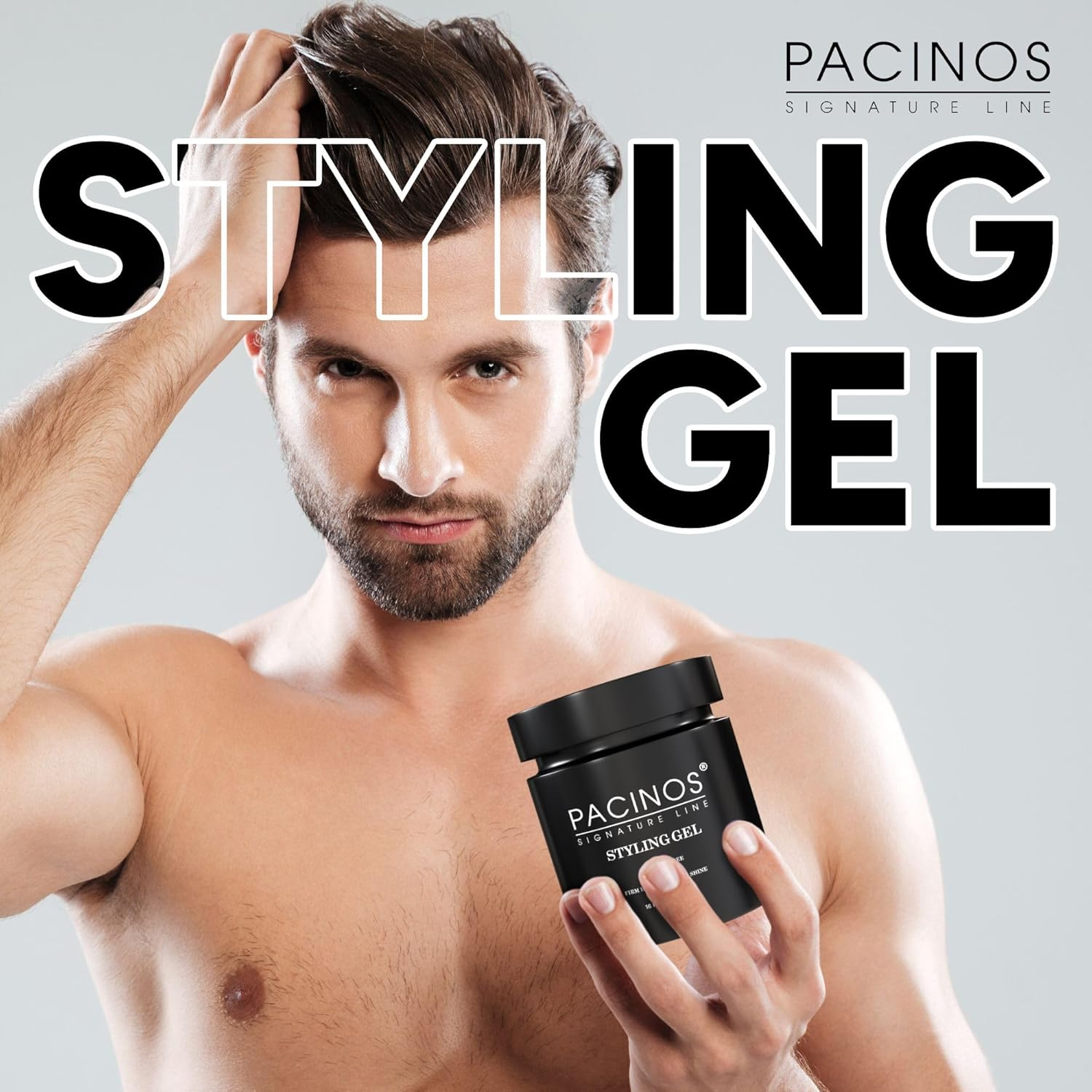 Pacinos Hair Styling Gel 500 Ml &ndash; Men'S Hair Gel &ndash; Strong Hold &ndash; No Gluing and No Residue &ndash; Alcohol Free &ndash; Fresh Fragrance &ndash; Hair Gel &ndash; Wet Hair Look &ndash; Water-Soluble Formula image number 5