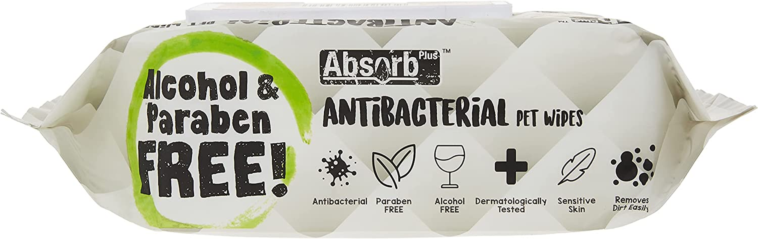 Absorb plus Antibacterial Pet Wipes 80 Sheets, Floral image number 2