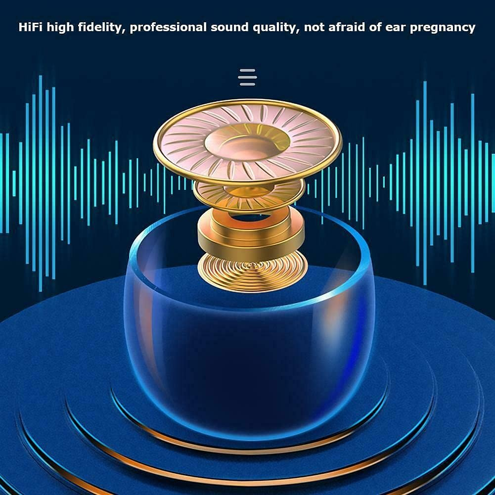 Tec-Digi TWS Wireless Earphones, Bluetooth 5.0 Headphones, True Wireless Earphones for Iphone/Android, 40H Playtime, Touch Control, IPX7 Waterproof, Portable Charging Case, White