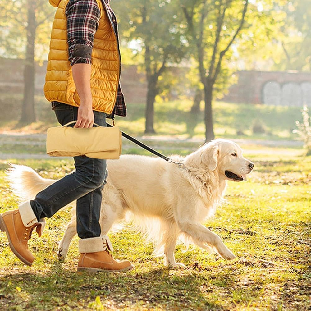 Portable Waterproof Dog Mat, Foldable Pet Bed for Indoor & Outdoor Use - Ideal for Travel, Camping, and Training, 39"X30" with Carry Bag - Durable, Washable, Lightweight