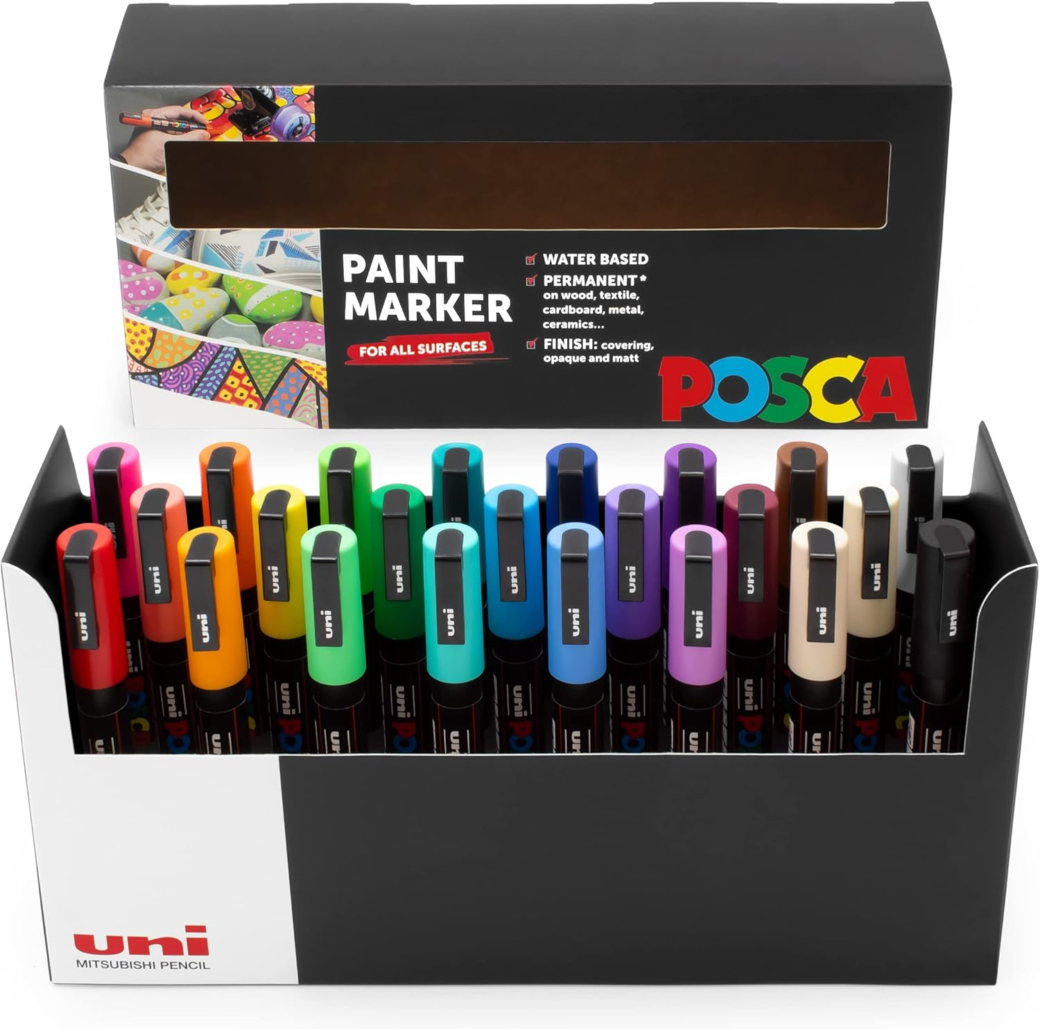 POSCA - PC-3M - Paint Marker Art Pens - 0.9-1.3Mm - Deskset of 23 Colours image number 2